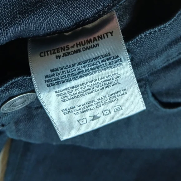 Citizen of Humanity Drew Fray Jeans in black, Size 27 - Picture 5 of 6